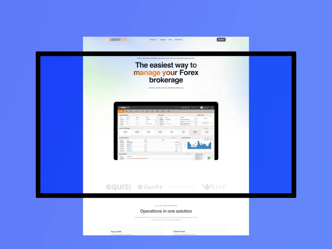 Digital agency CM Marketing NU - case study for CurrentDesk, forex broker software